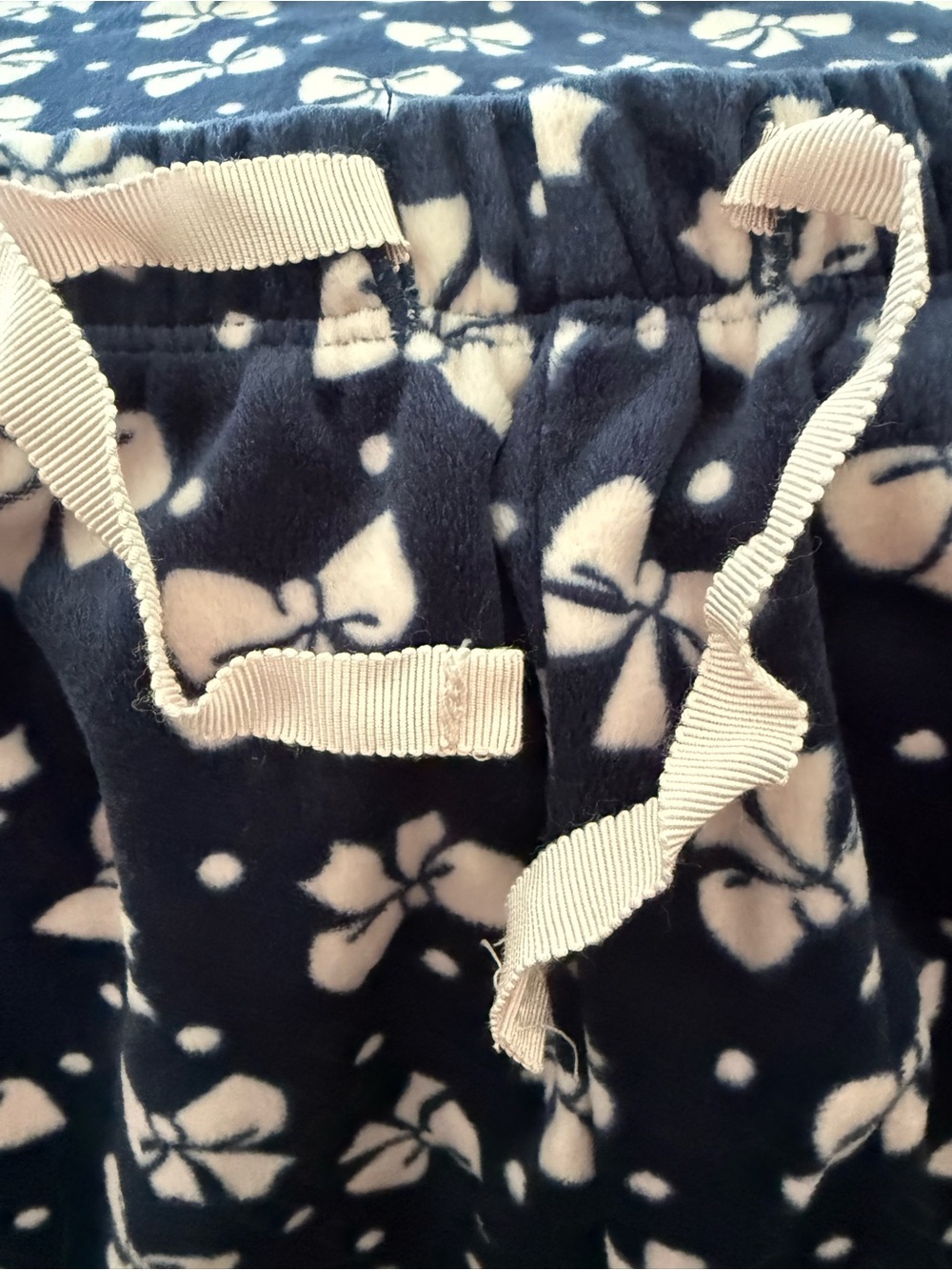 kate spade Navy and Cream Floral Fleece Lounge Pants